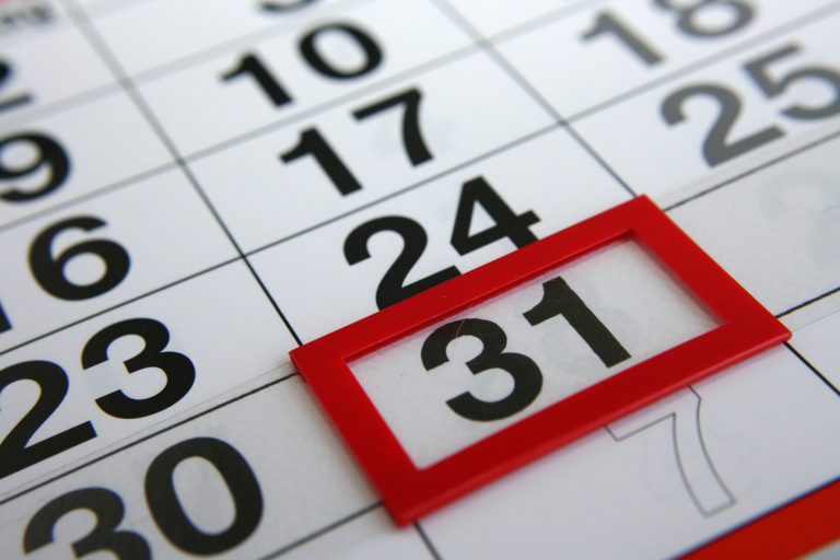 Kalender Monatsende