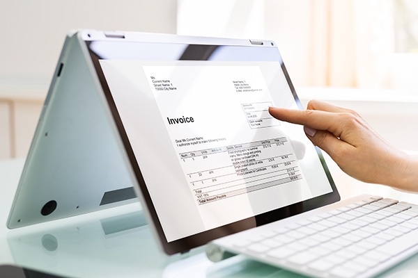 E-Rechnung auf einem iPad